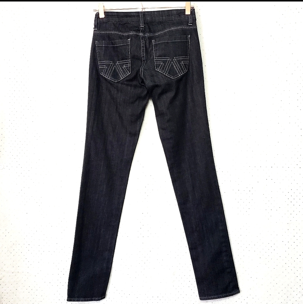 Black Skinny Straight Jeans *American Eagle *Sz 0*